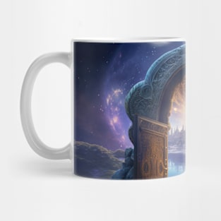 Door Gate Otherworldly Dimension Fantastic Landscape Surrealist Mug